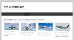 Desktop Screenshot of fsx-downloads.com